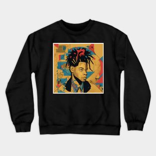 Jean Michel Basquiat, Graffiti Art Tribute, Street Art Crewneck Sweatshirt